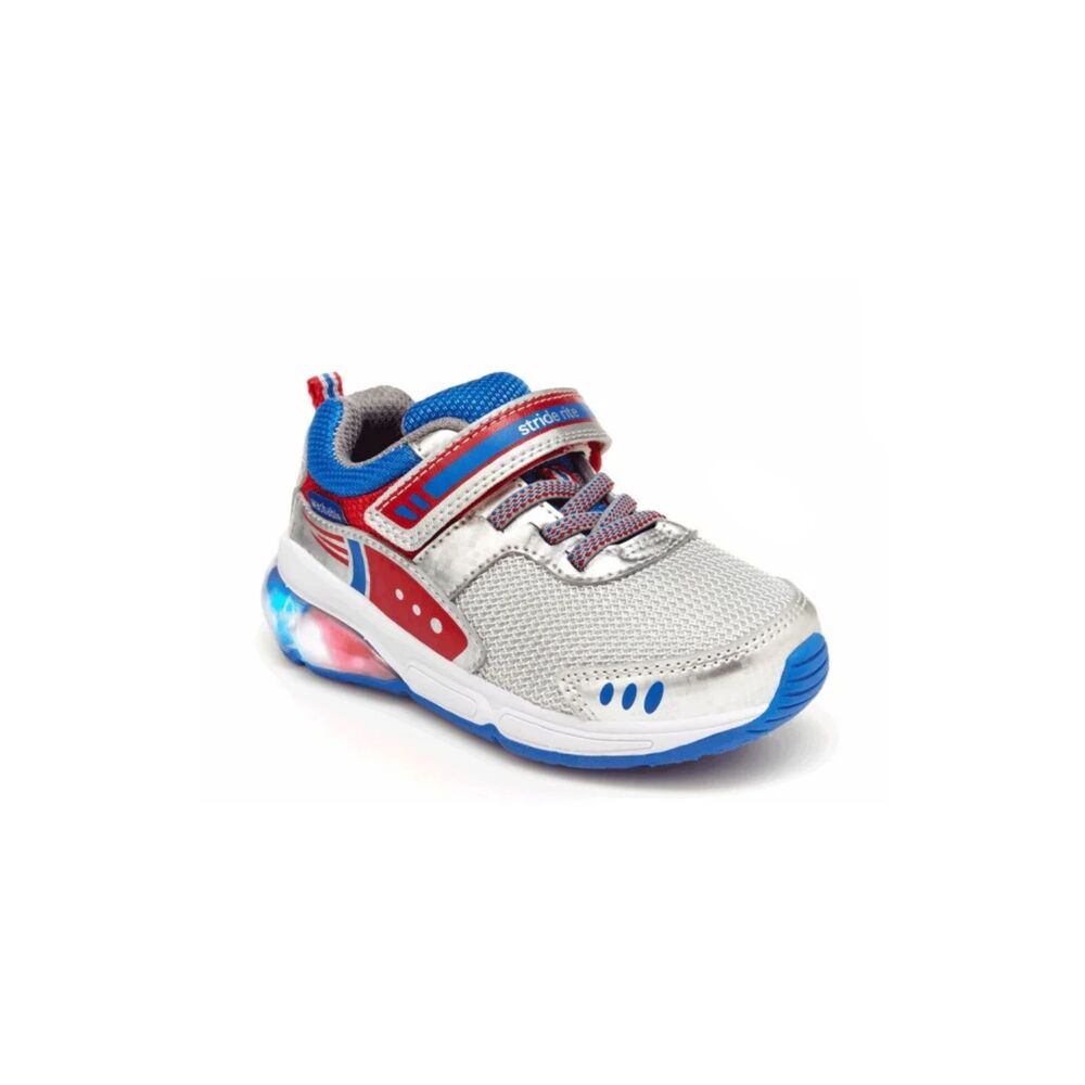 NEW Stride Rite Kid M2P Blast Off Silver Light Up Active Running Sneakers - Picture 1 of 7